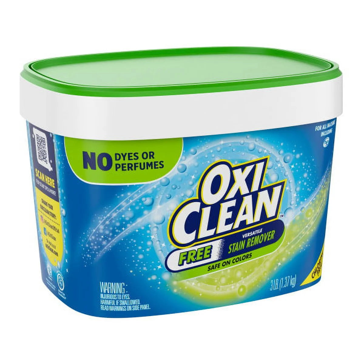 OxiClean Free Versatile Stain Remover, Safe on Colors, 3lbs. - Pack of 6