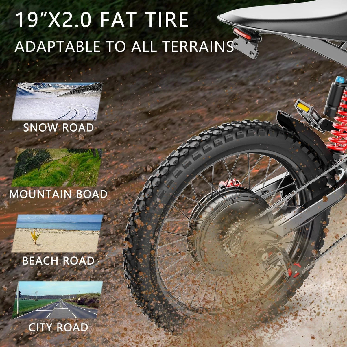 FREEGO X2 Pro Electric Dirt Bike 6000W(Peak) Motor 60V/30Ah Battery,50MPH/80Mile UL2849