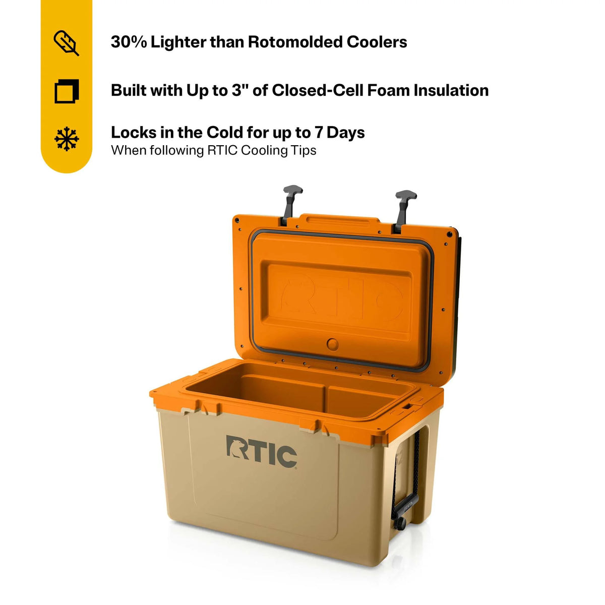 RTIC 52 QT Ultra-Light Hard-Sided Ice Chest Cooler, Fits 76 Cans, Trailblazer