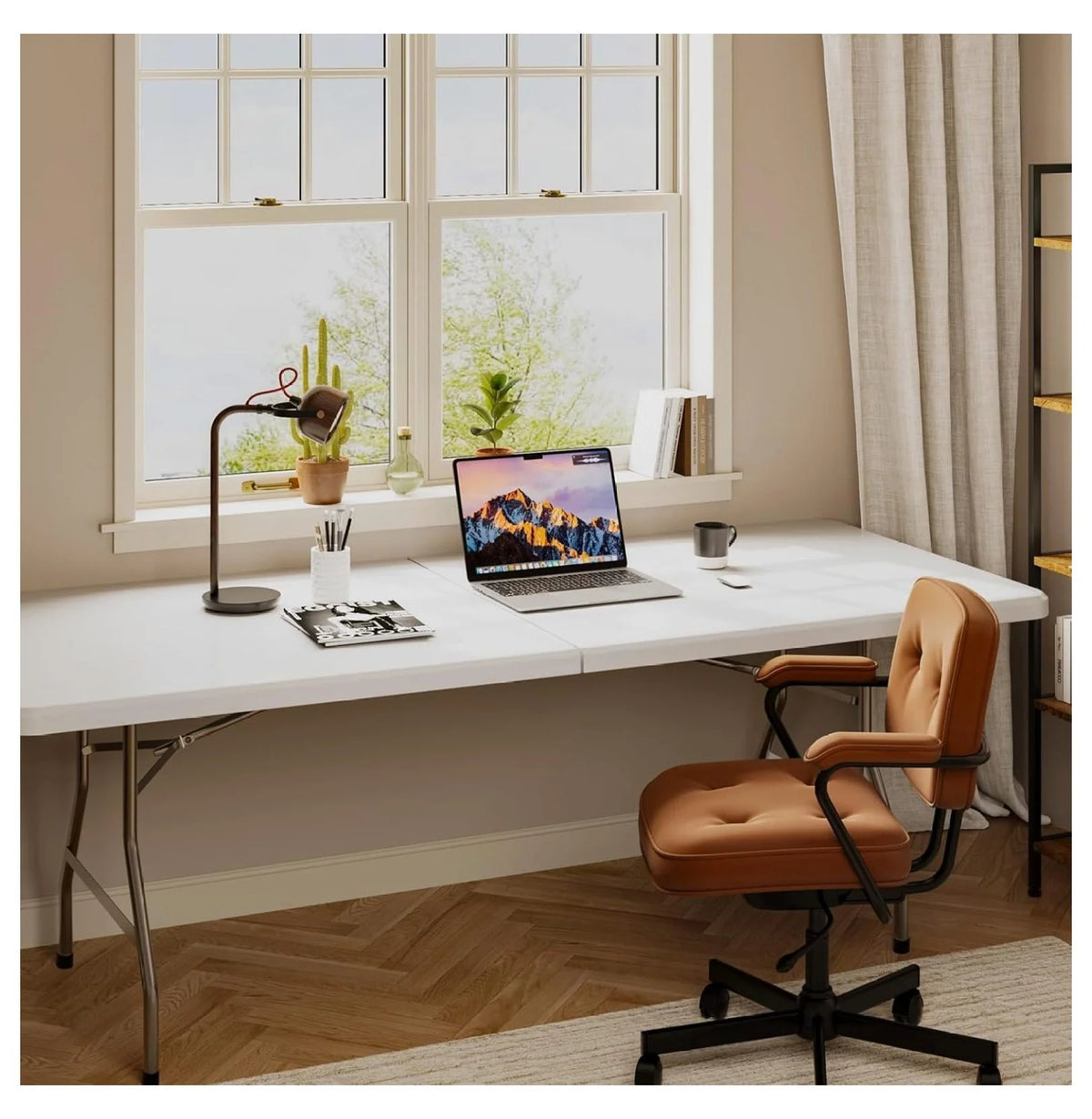 6FT Folding Table, 30x72 Inch Heavy Duty Portable Table with Handle