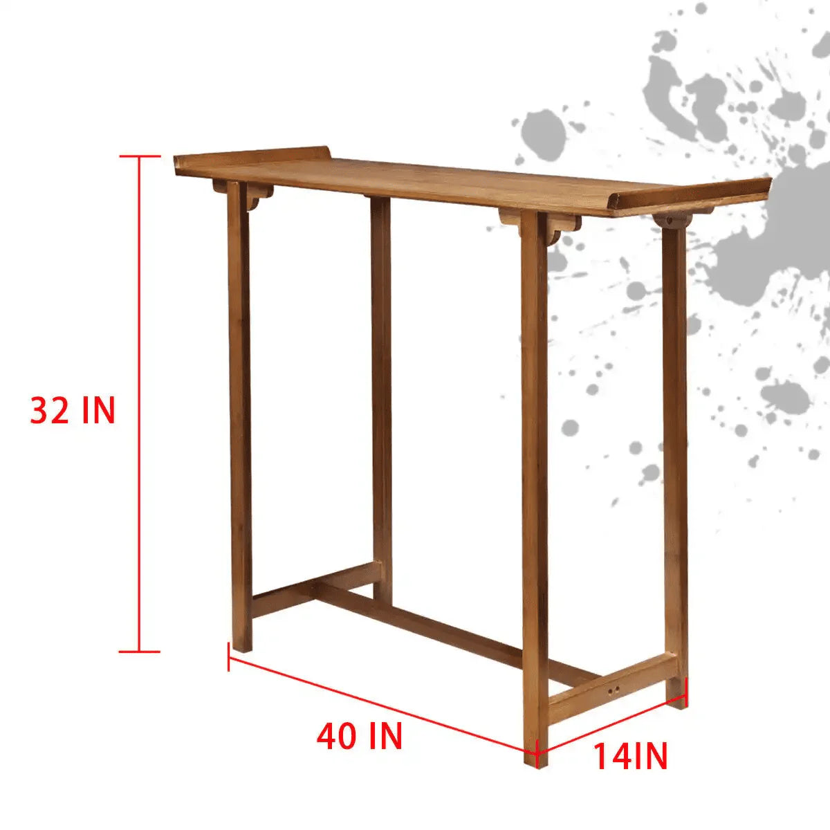 Magshion Bamboo Entryway Console Table Retangle Hallway Living Room Decorative Side Table Natural Wood Color