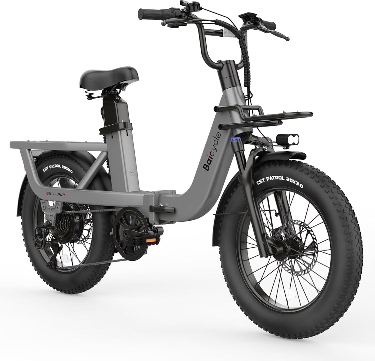 Electric Bike for Adults with 1500W Peak Motor,80Miles Max Range,7 Speed Gear,750WH Detachable Battery,Folding Ebike with 20'' Fat Tire��Full Suspension UL Certificated Bicycle