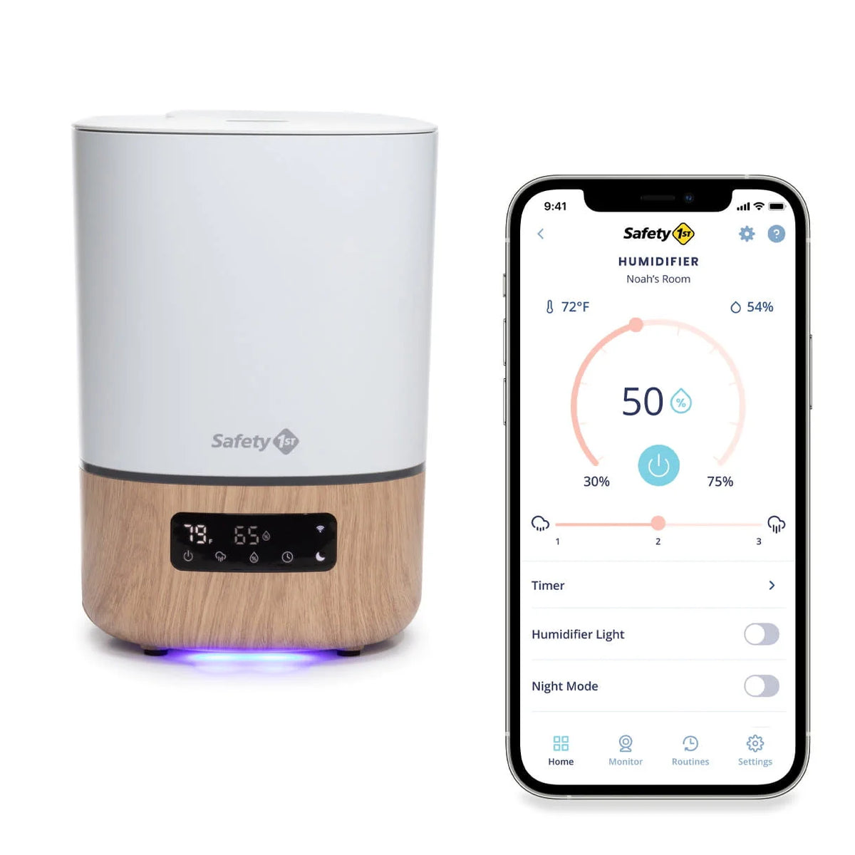 Safety 1???Smart Humidifier, Natural with White