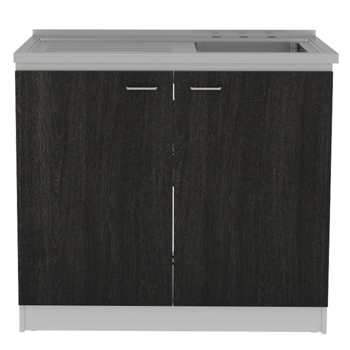 Boahaus Dunkerque Kitchen Base Cabinet, Black