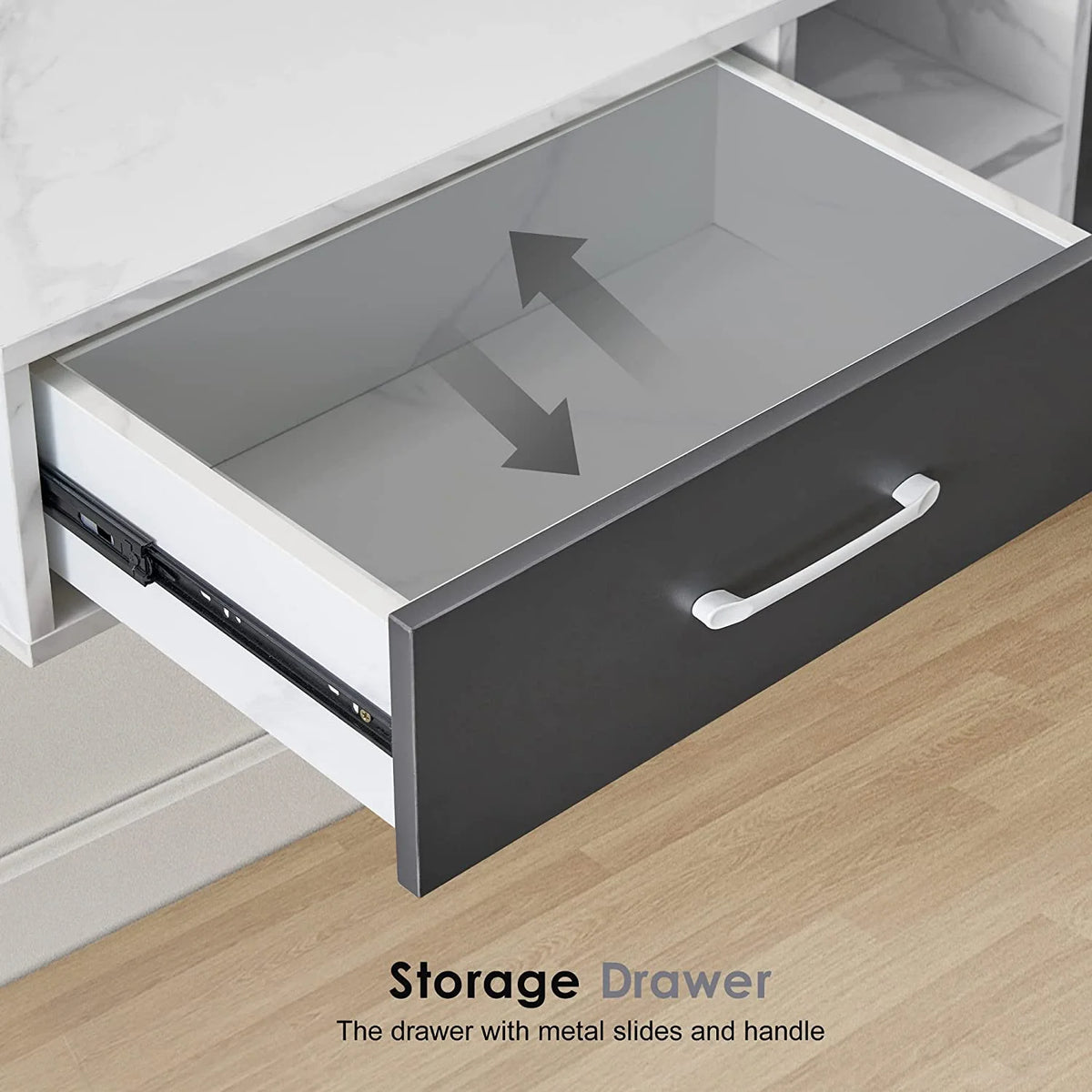 BarberPub Barber Wall Mount Station with Drawers, Beauty Multi-Functional Storage Cabinet 2530