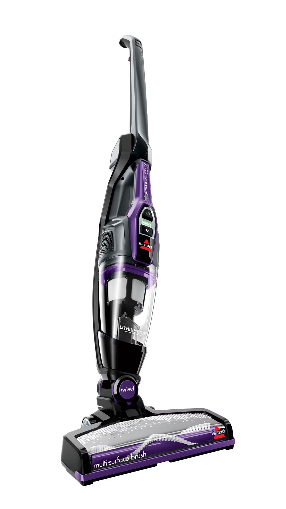 BISSELL PowerLifter Ion Pet Cordless Stick Vacuum, Carpet, Area Rugs, Hard Floor, Upholstery, 2 Way Fold Handle, Freestanding, Removeable Hand Vac, 3191, Purple