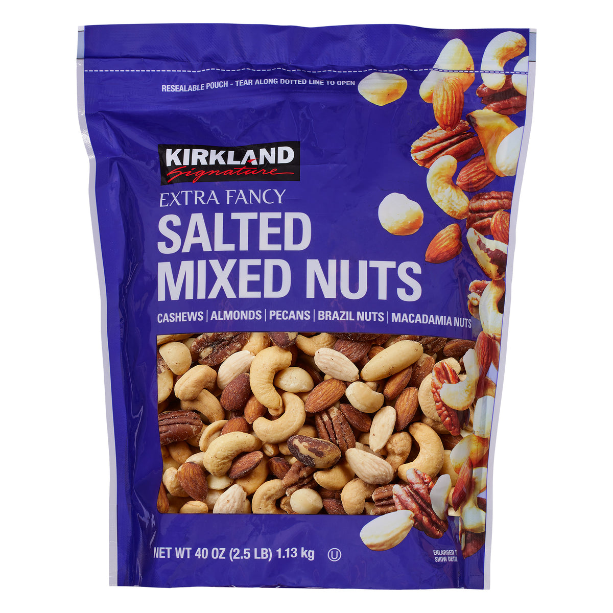 Kirkland Signature Extra Fancy Mixed Nuts, Salted, 2.5 lbs