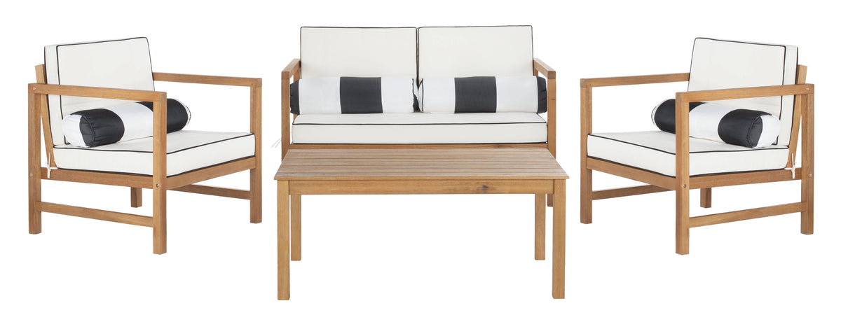 Safavieh Montez 4 Piece Outdoor Set with Accent Pillows