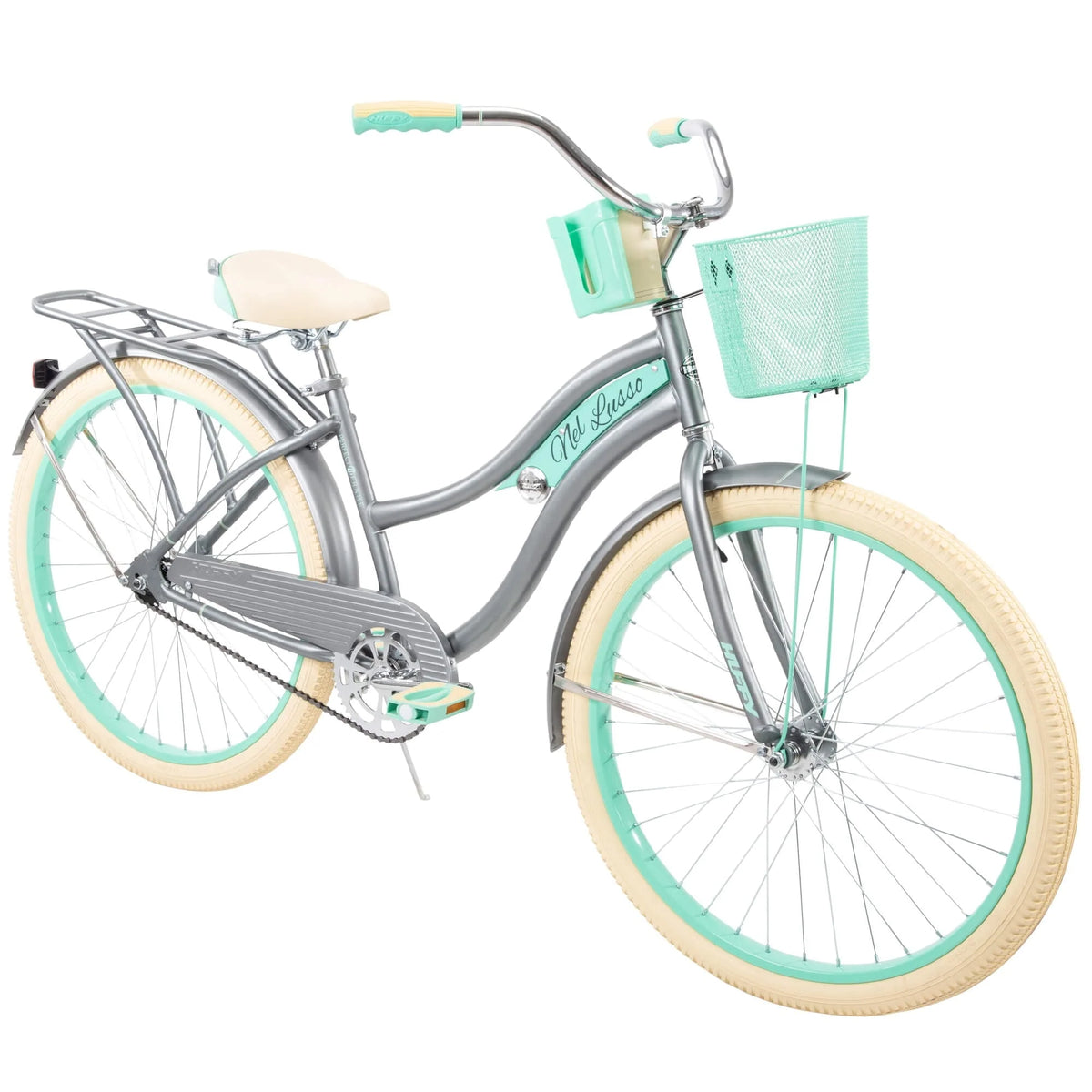 Nel Lusso Classic Cruiser Bike with Perfect Fit Frame, Women's, Gray, 26"