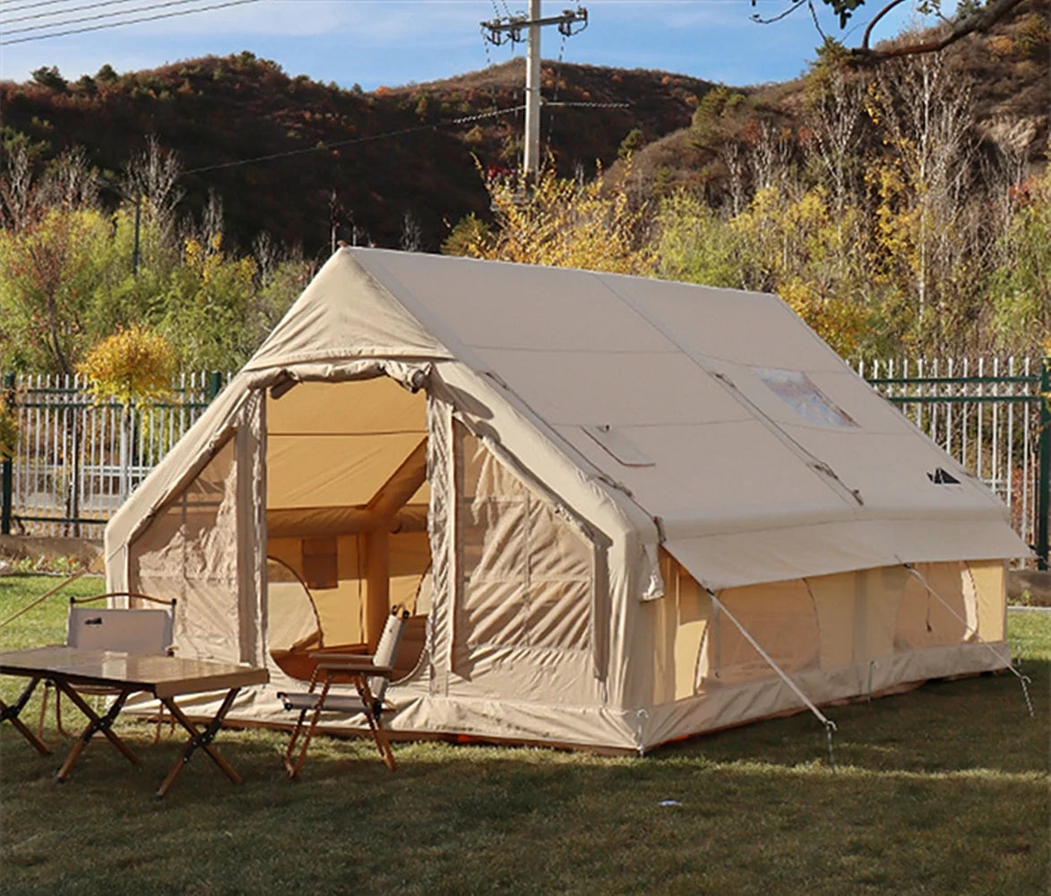 UNISTRONGH 6/8-Person Inflatable Glamping Tent with Hand Pump
