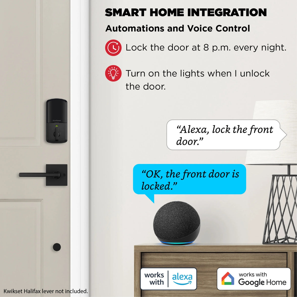 Kwikset Halo Touchscreen Wi-Fi Smart Deadbolt Hardware Lock with Smartkey Satin Nickel