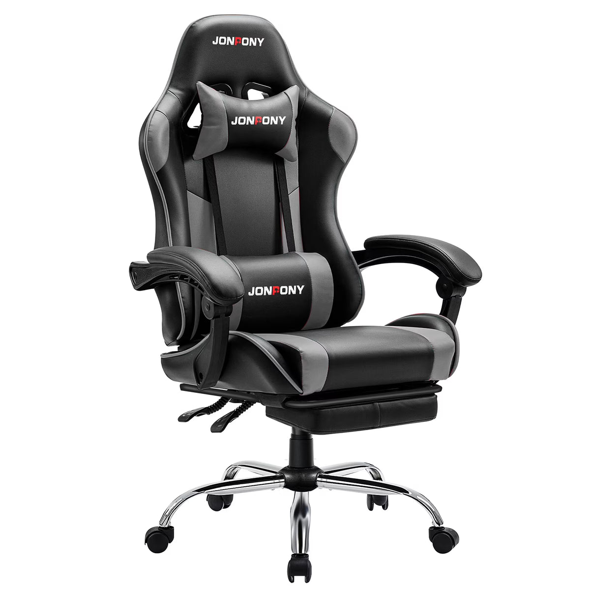 JONPONY Big and Tall 500LBS Gaming Chair, Ergonomic Design, Gamer Chair PU Leather with Footrest and Lumbar Support, High Back Office Chair Support 8 Hours Long Sitting,Red Computer Chair,Red