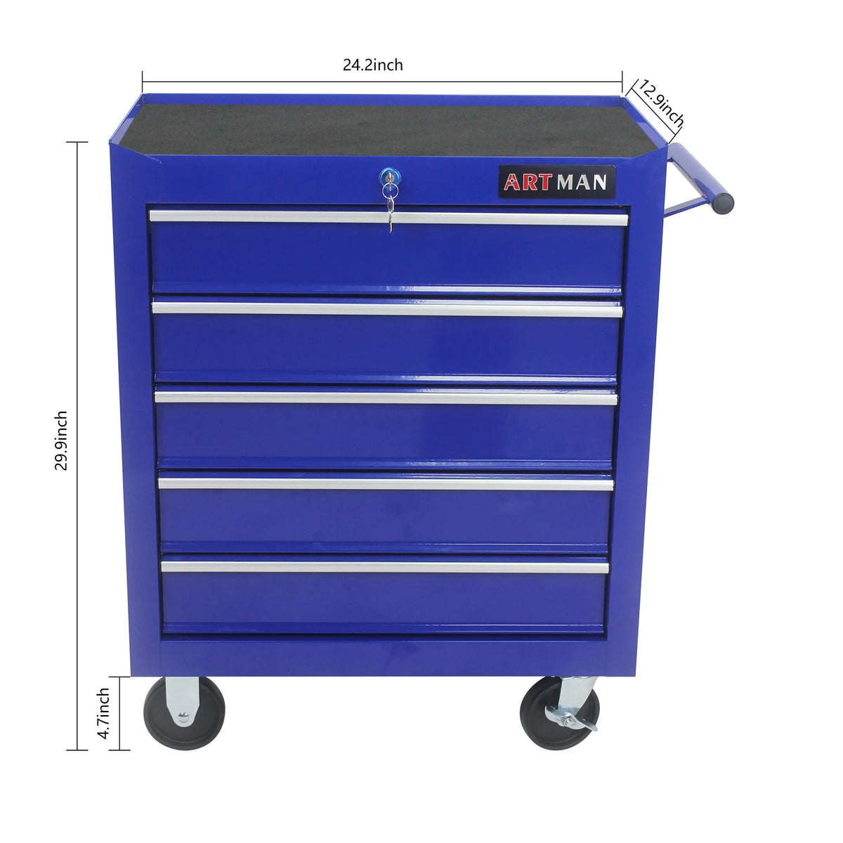 ARTMAN 5 Drawer Rolling Tool Chest, Tool Storage Cabinet  with Wheels and Drawers for Garage Warehouse