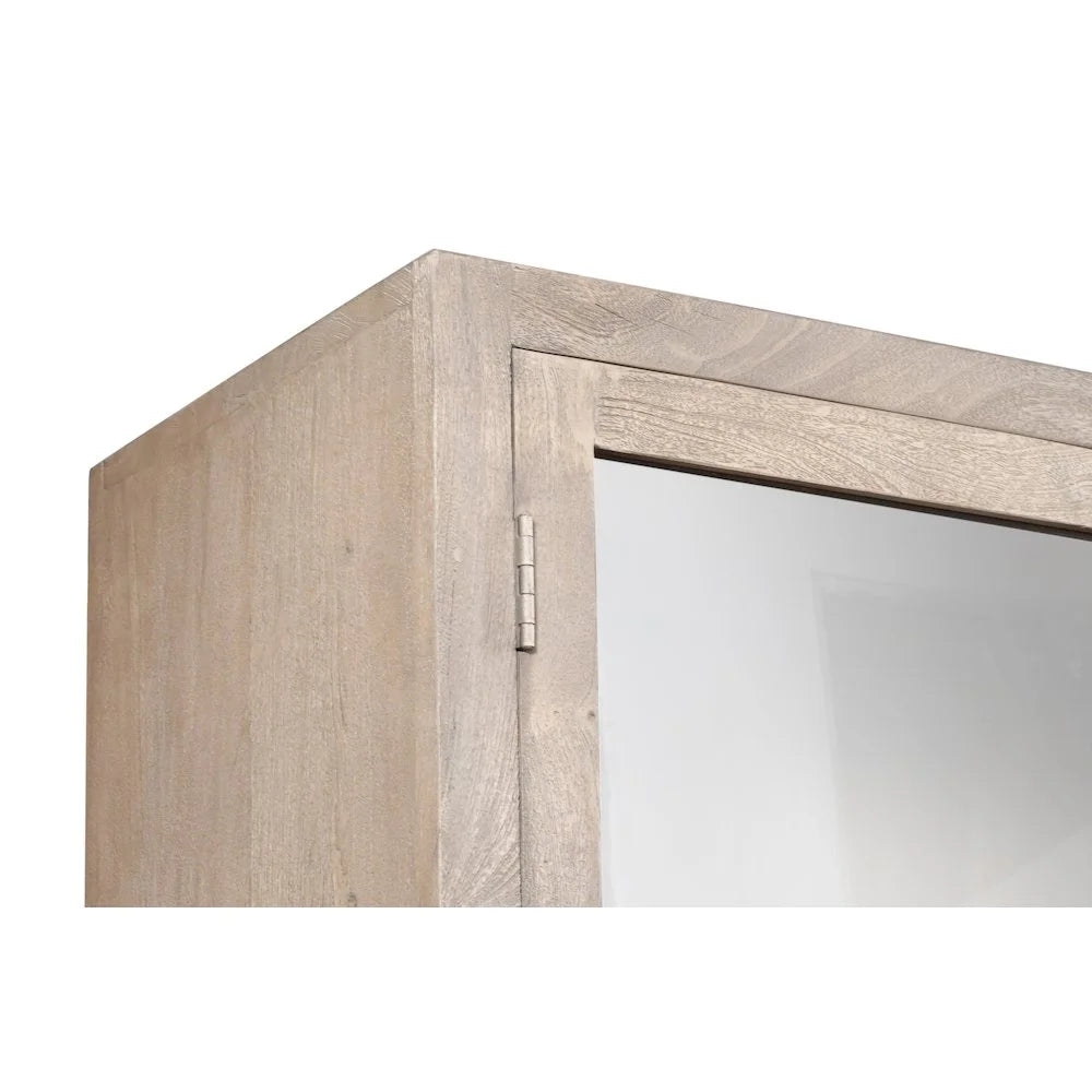 Argyle Bookcase in Modern Light Ash Ivory Finish on Reclaimed Solid Wood