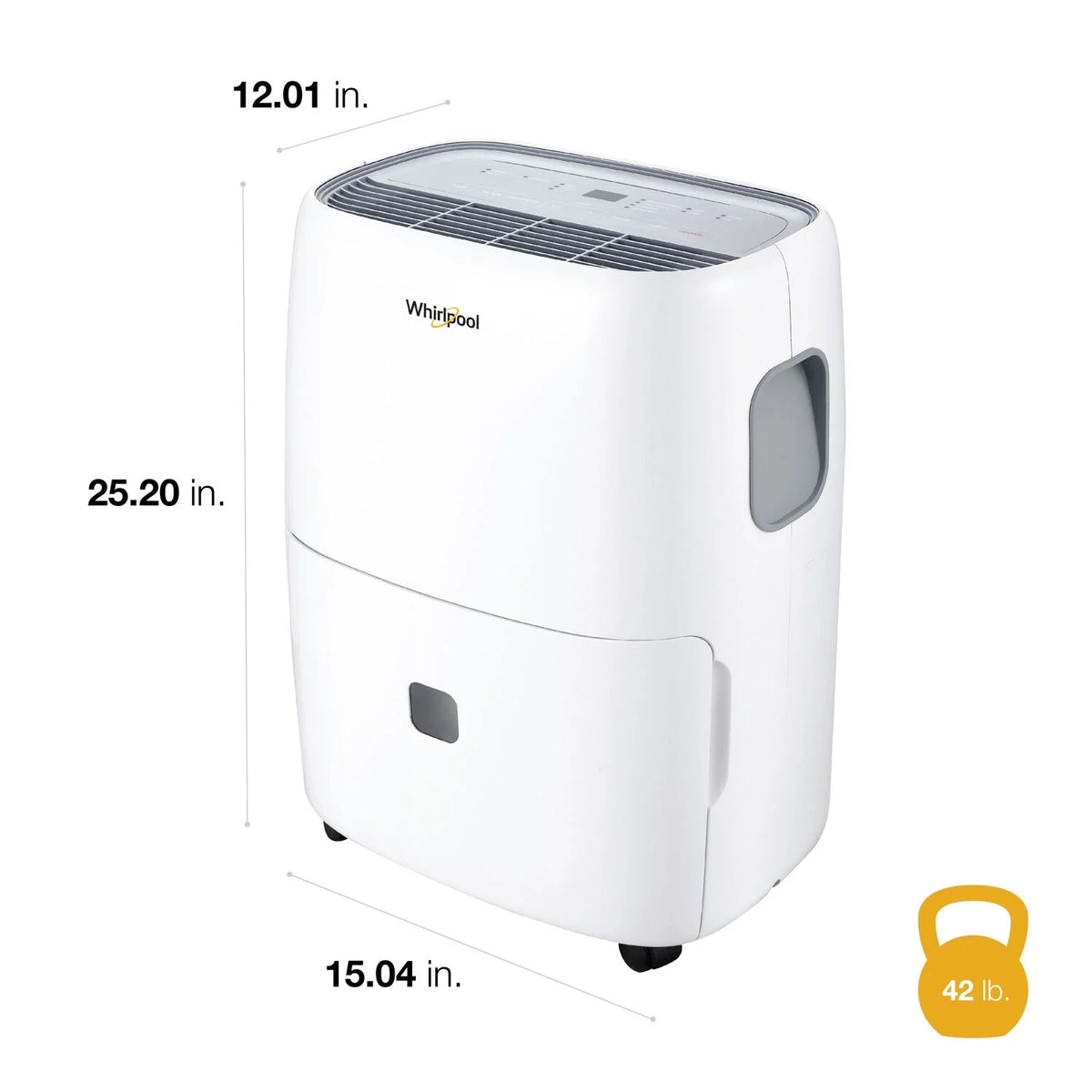 Whirlpool Energy Star 50-Pint 4500 Sq ft Humidity Absorber Dehumidifier, Bedroom, Basement, Garage, WHAD501DW