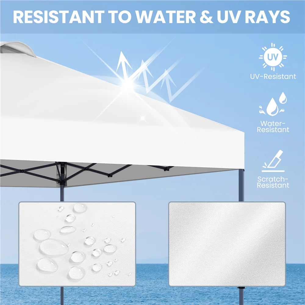 Renwick 10x10 Ft Instant Pop Up Canopy with One Push To Lock Setup Mechanism, Blue