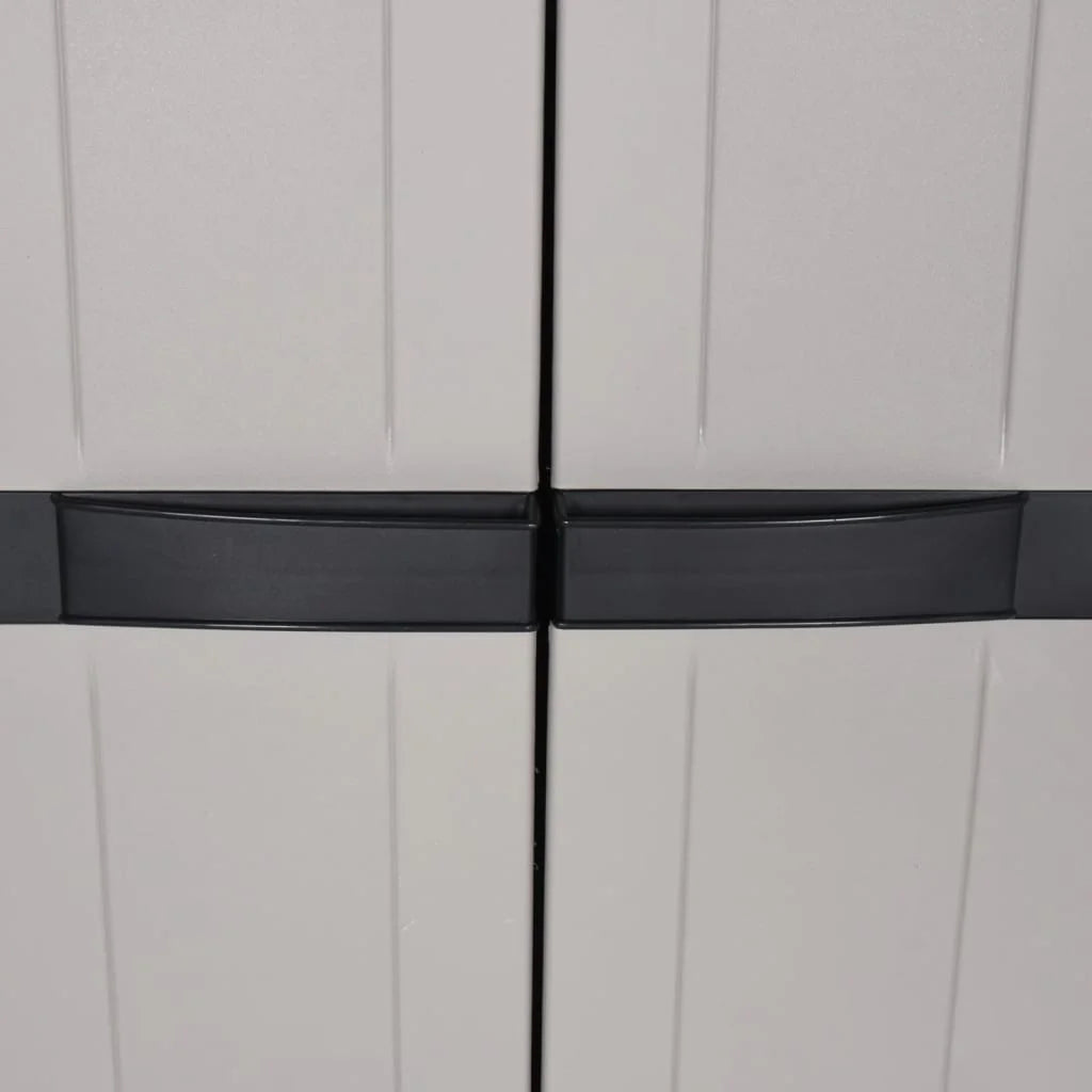 vidaXL Outdoor Storage Cabinet Black 25.6"x14.6"x33.5" PP