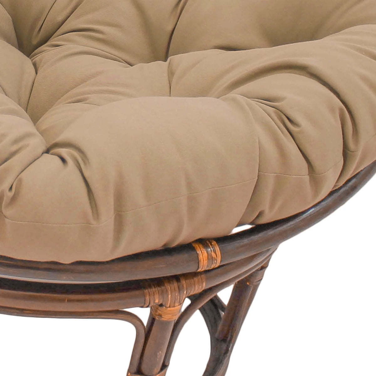 International Caravan 42-Inch Rattan Papasan Chair with Solid Twill Cushion-Color:Grape