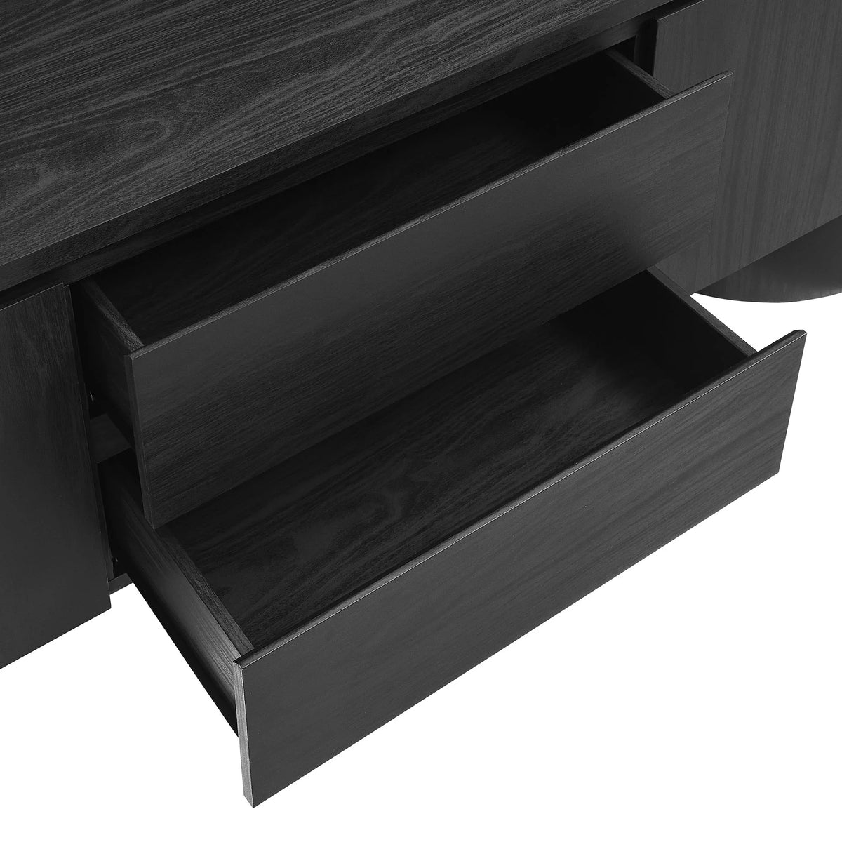 Modway Duval  71 Inch Oval  TV Cabinet in Black by Modway