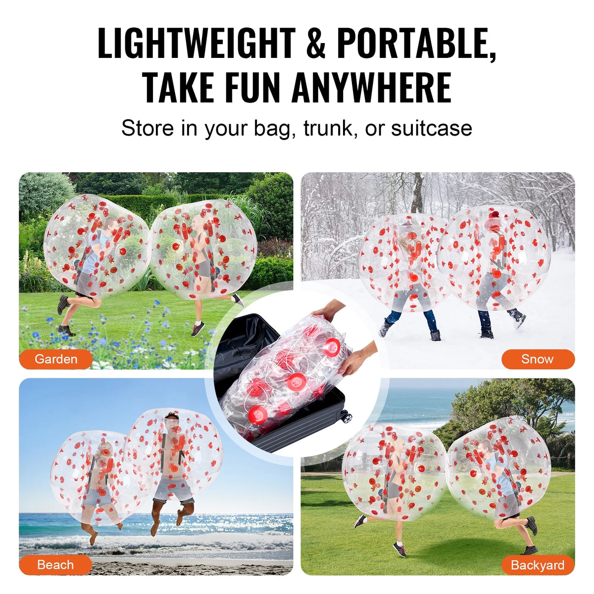 KFFKFF Inflatable Defense Ball 1-Pack 5FT/1.5M PVC Sumo Ball Suitable for Teenagers and Adults