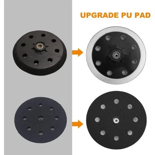 Drywall Sander with Vacuum Dust Collection, 6 Variable Speed Foldable Telescopic Electric Wall Sander, Popcorn Ceiling Removal Tool, 1900RPM Power Sander Tool, LED Light, 18Pcs Sanding Discs