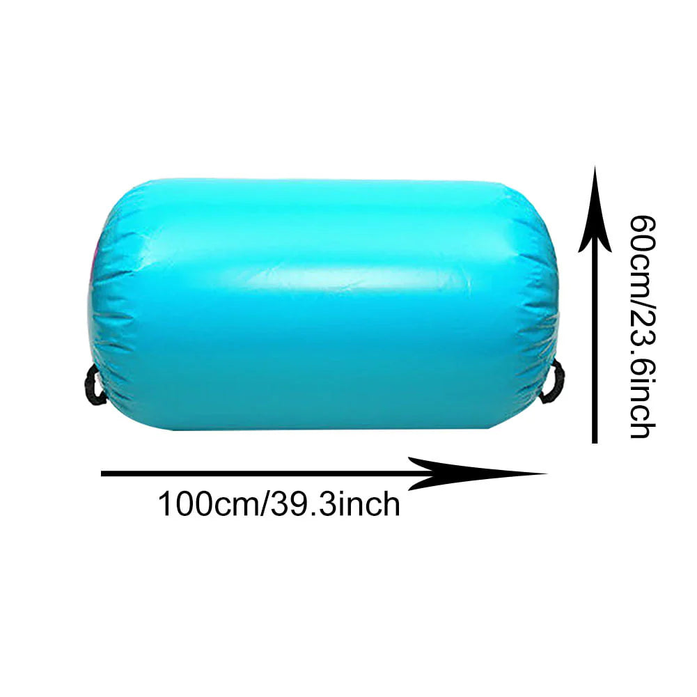 Opolski 100cm Inflatable Gymnastics Balance Training Air Roller Cylinder Column Gym Pad