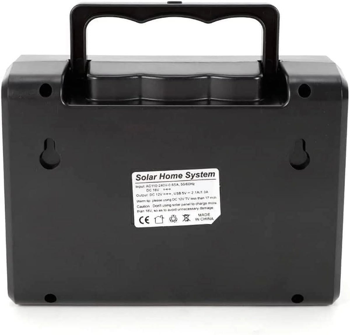 Solar Panel Power Generator Kit, Portable Battery Pack Power Station w/ 4 Bulbs, Emergency Power Supply System
