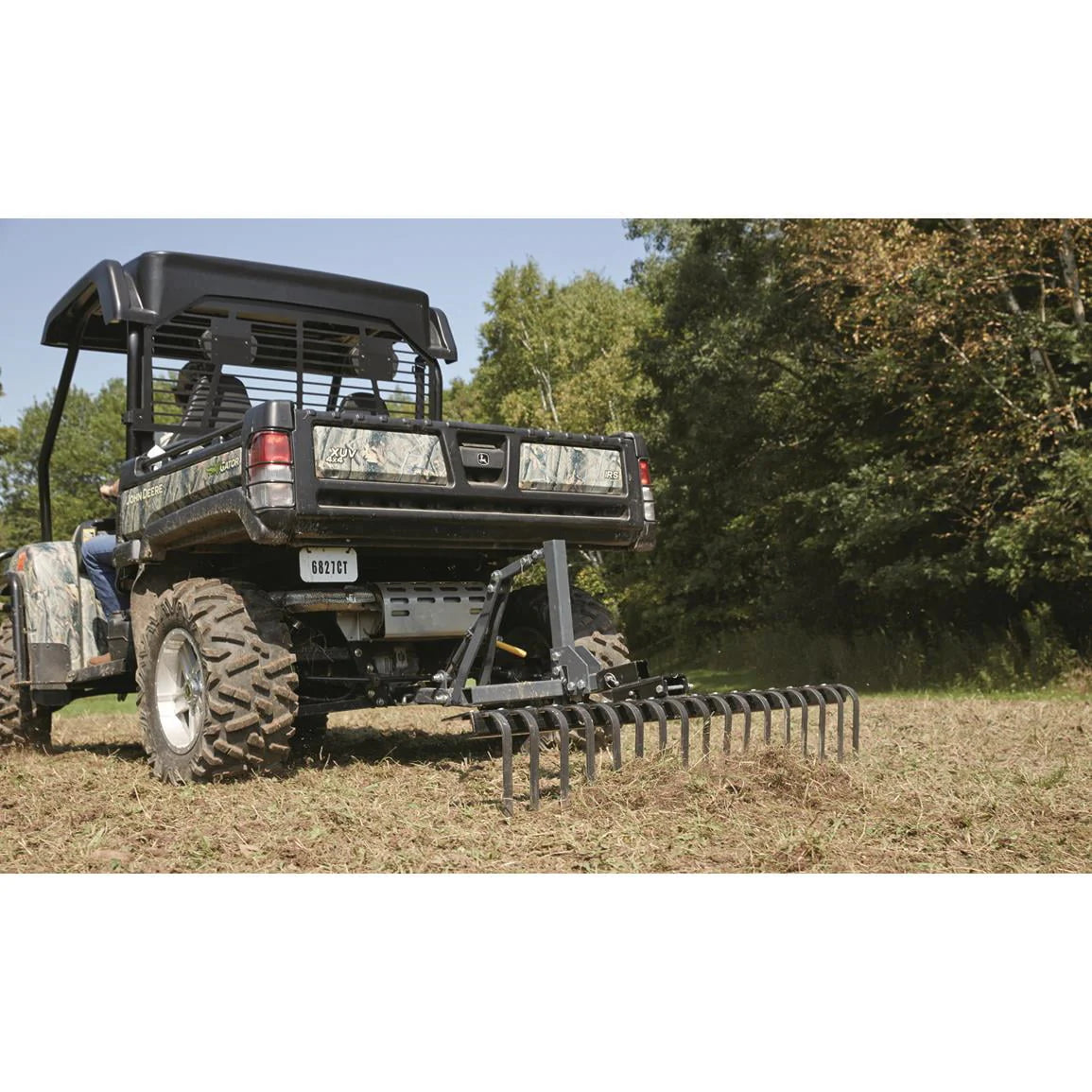 Guide Gear Leveling Landscape Rake, Attachment for ATV, UTV, Vegetable Garden, 60 Wide with 17 Tines