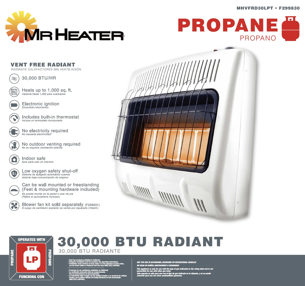 Mr. Heater 30,000 BTU Vent Free Radiant Propane Heater