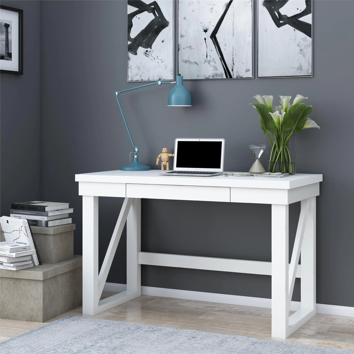 Crestwood Computer Desk, White