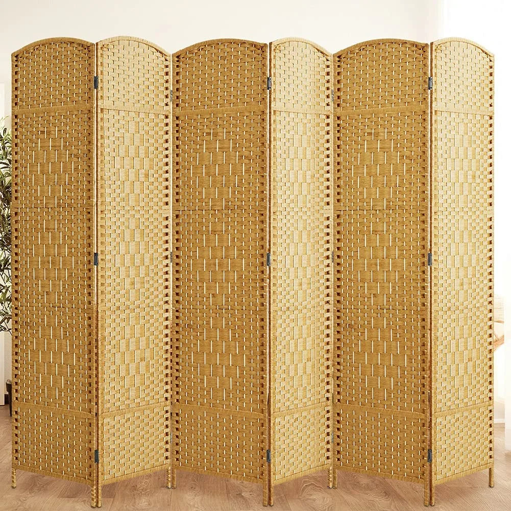 Jostyle Room Divider 6ft. Tall Extra Wide Privacy Screen, Folding Privacy Screens Freestanding Nature