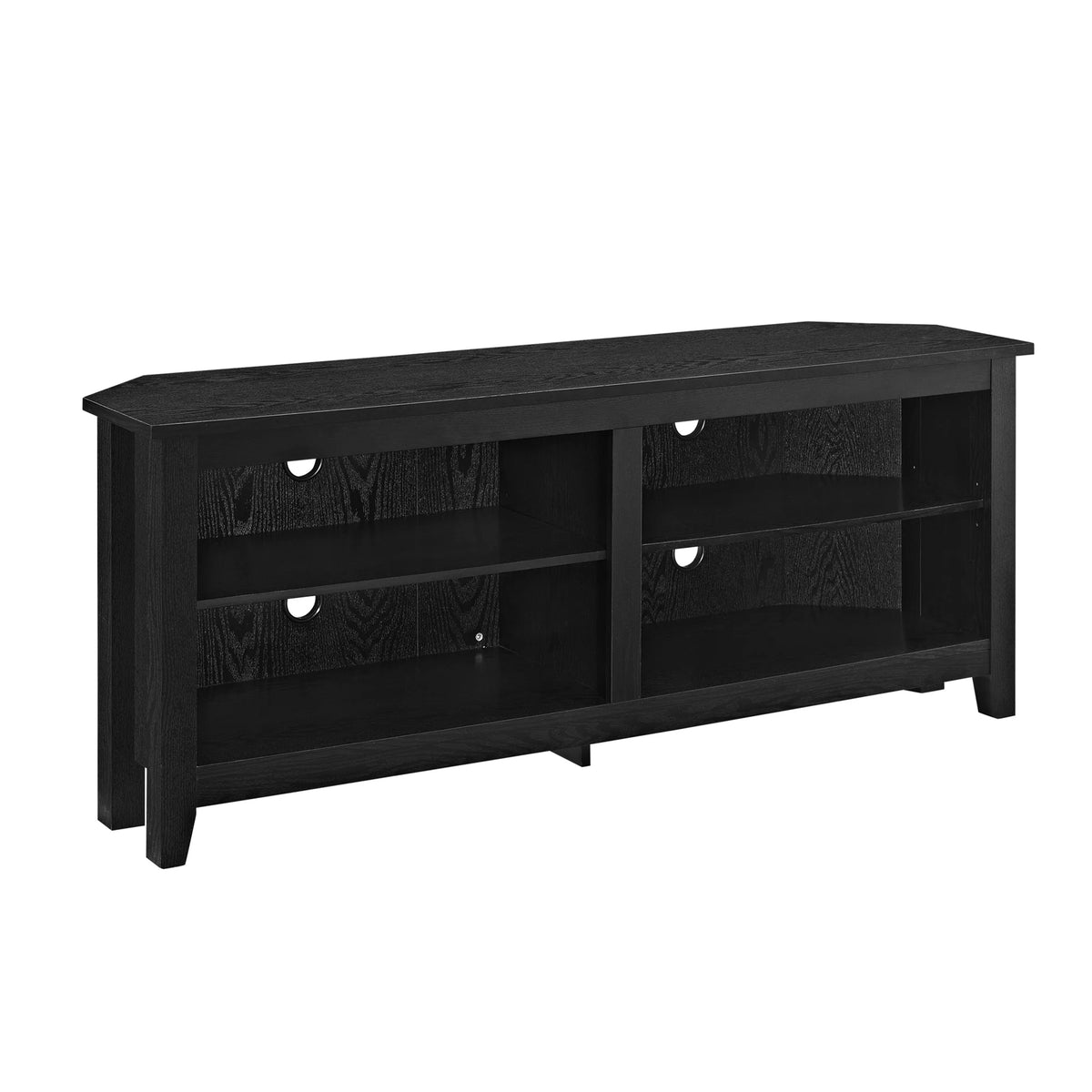 Walker Edison Corner TV Stand Console for TVs up to 64" - Black
