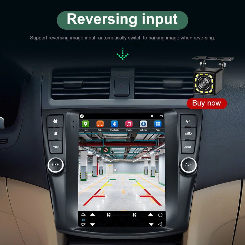 Car Radio Stereo for Honda Accord 2003-2007, 9.7" Touchscreen Android 12 Support Carplay Android Auto/Navigation/Bluetooth/USB/Video/Steering Wheel Control/Rear Camera/ 2+32G,Black