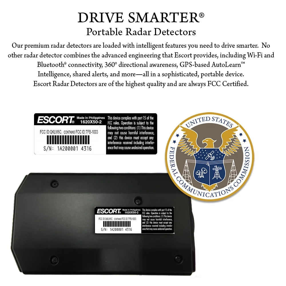 Escort MAX 360c Laser Radar Detector - WiFi & Bluetooth Enabled, 360�� Protection, Extreme Long Range, Voice Alerts, Apple CarPlay & Android Auto Compatible