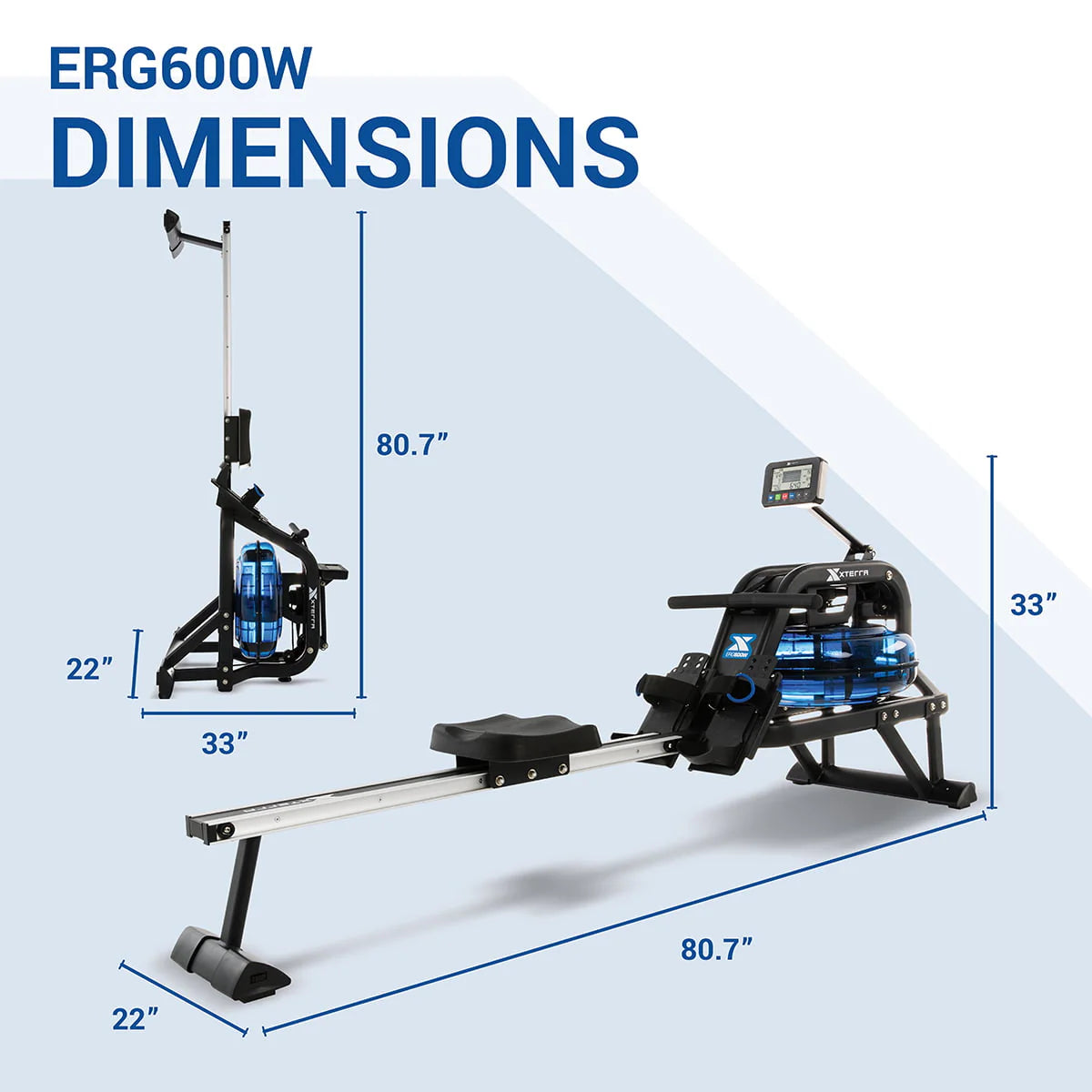 XTERRA Fitness ERG600W Water Rowing Machine