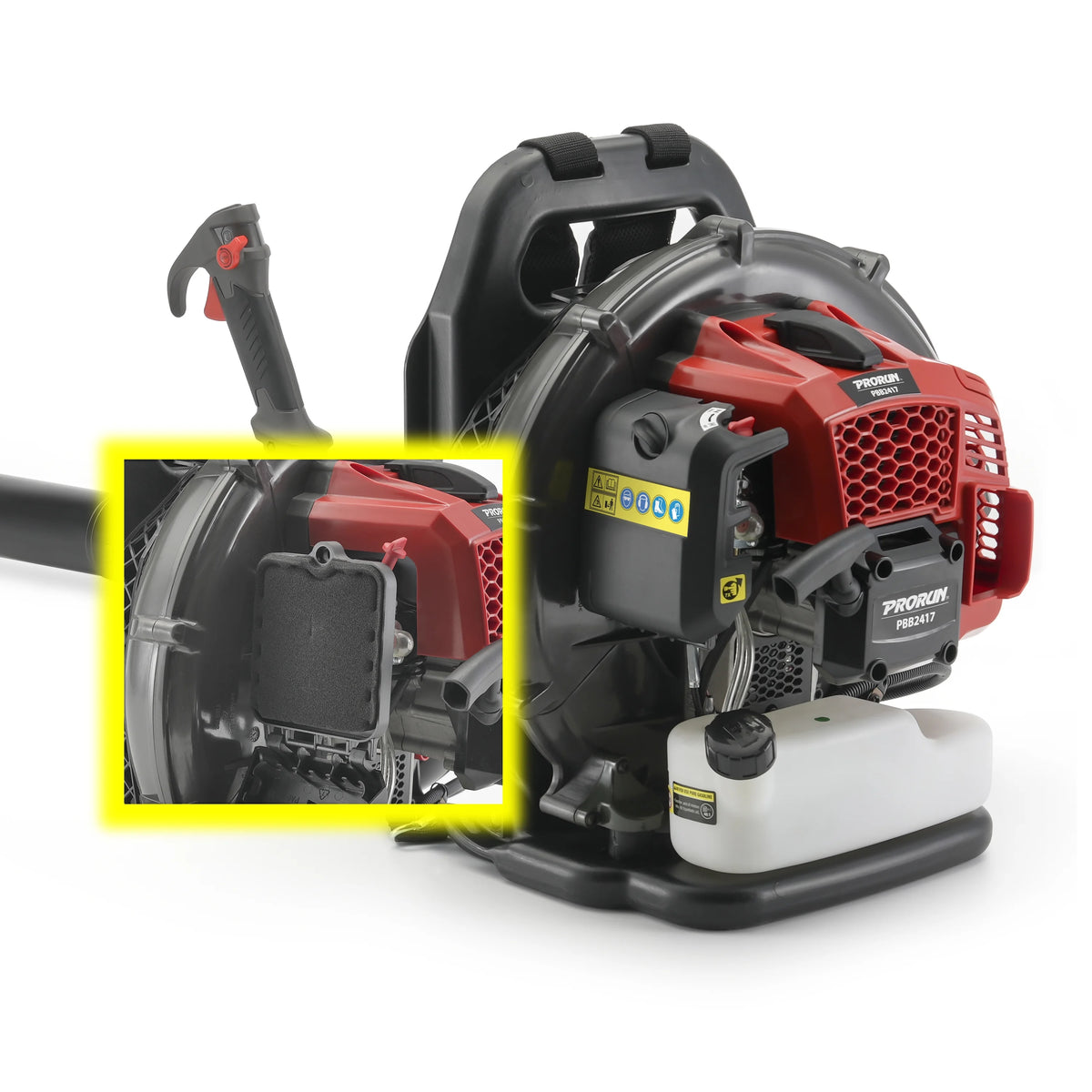 PRORUN 51.7cc 570 CFM 250 MPH Gas-Powered 2-Cycle Backpack Leaf Blower