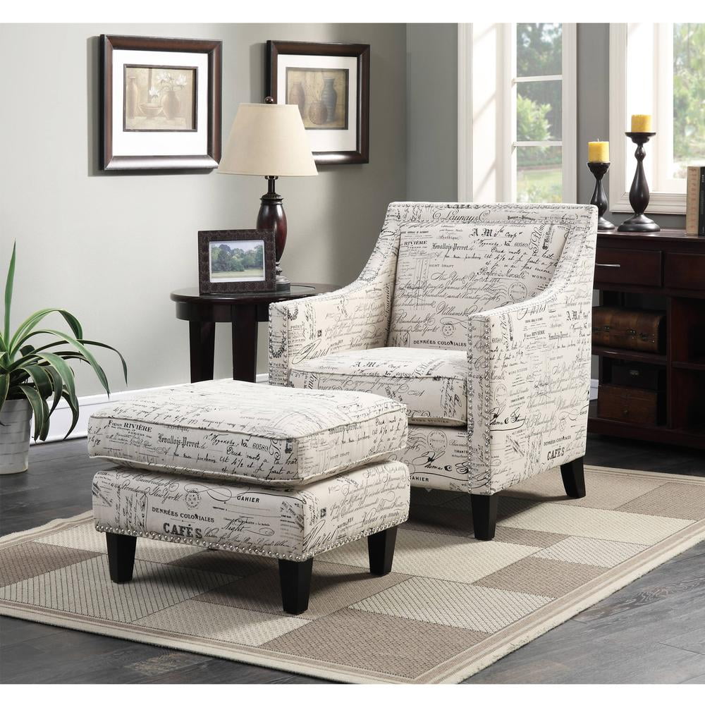 Picket House Emery Ottoman Heirloom Charcoal
