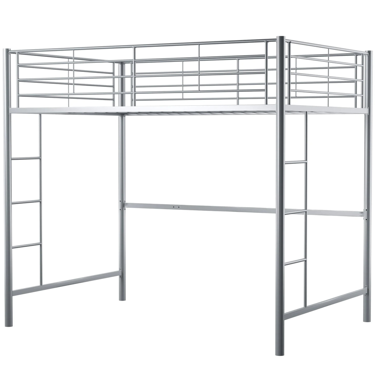 Walker Edison Sunset Modern Powder-Coated Steel Metal Full Loft Bunk Bed - Black