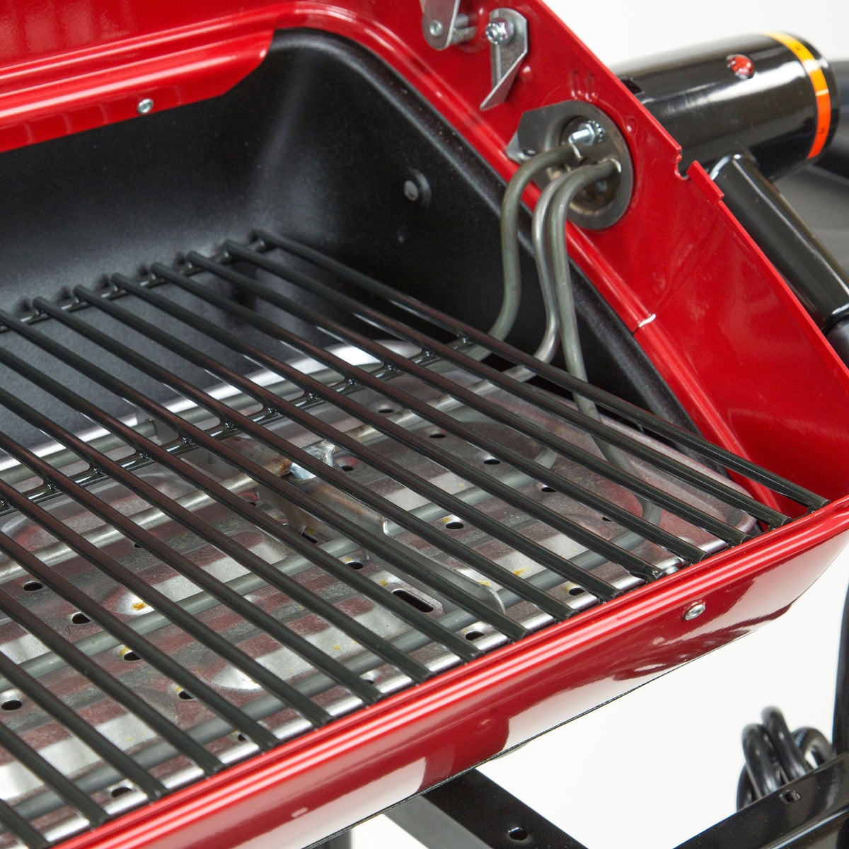 Americana Portable Electric Cart Grill with Two Folding Tables, Red