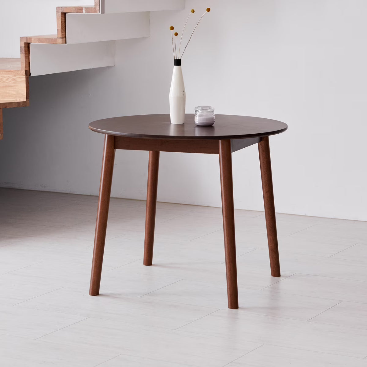 Livinia Aslan 35.4" Round Wooden Dining Table (Natural)