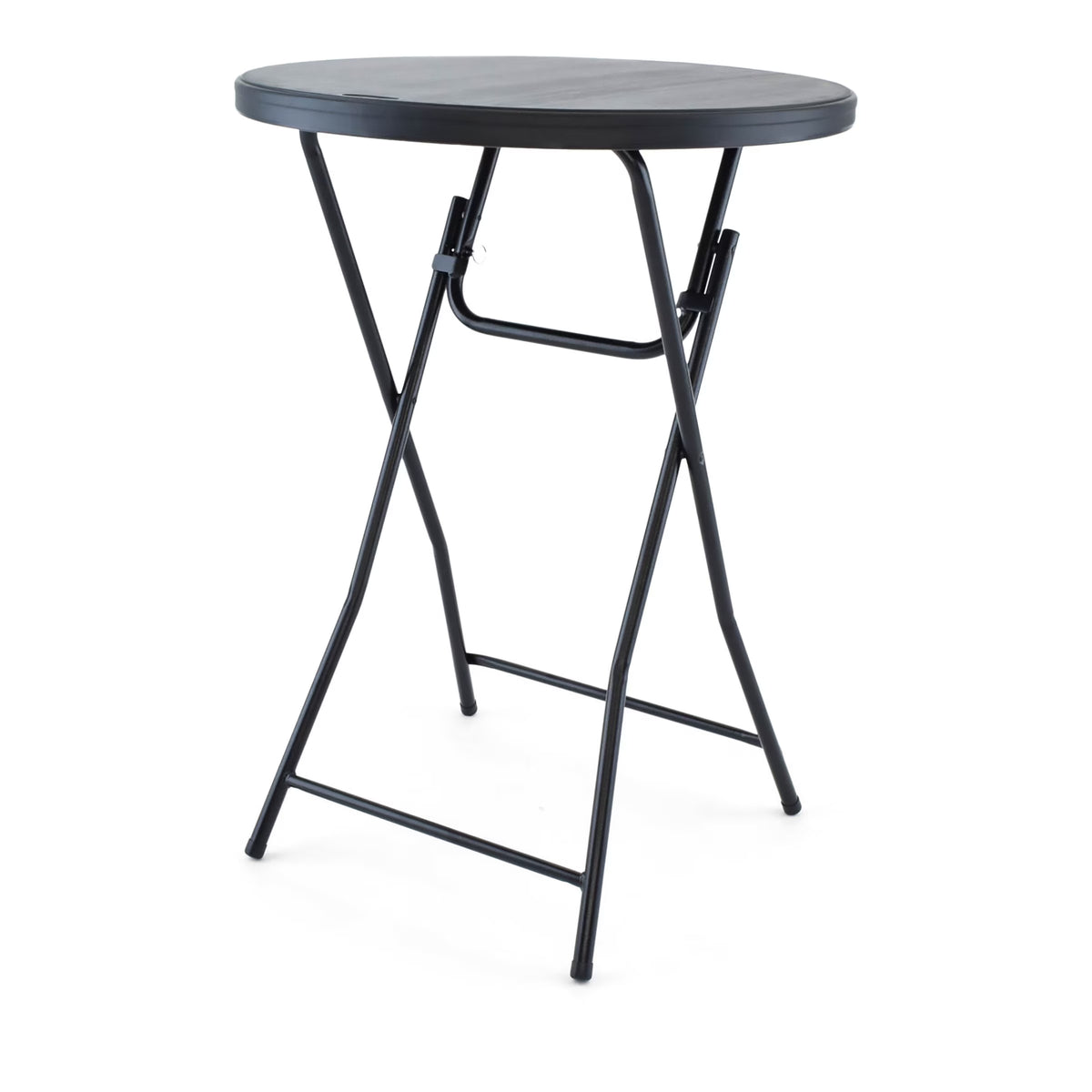TitanPRO? Plastic Folding Cocktail Table 32 Round - Black