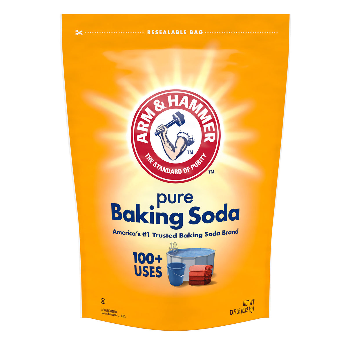 Arm & Hammer, Pure Baking Soda, 13.5 lbs