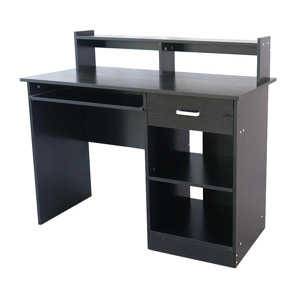 Ktaxon Wood Computer Desk Office Black Laptop PC Work Table Home Drawer & Keyboard Tray