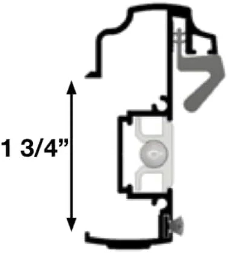 Life Products! T-Astragal Aluminum 80 in Weather Stripping 80x5/8x1-3/4 in Inswing Doors Black