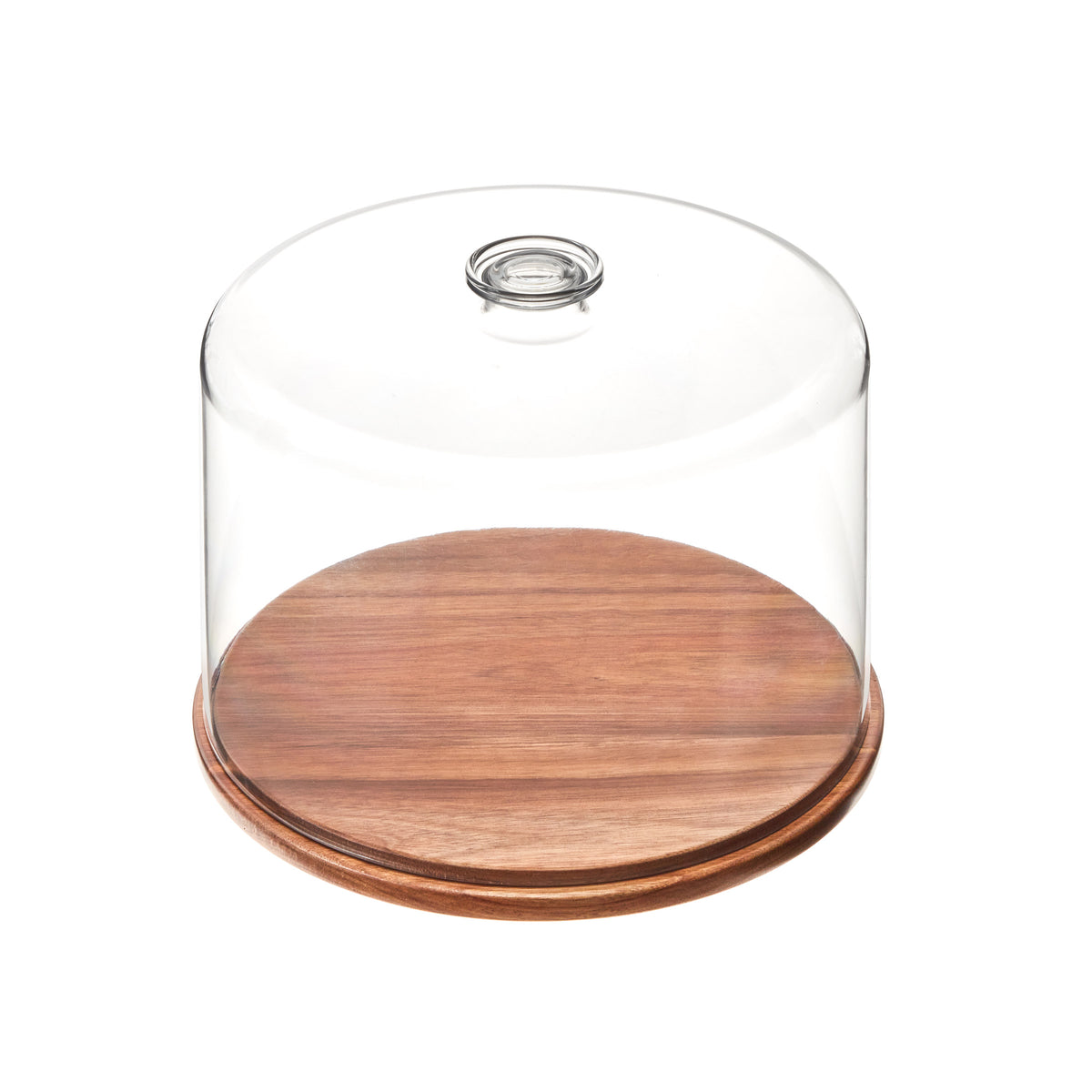 iDESIGN Wood Cake Plate with Dome Lid