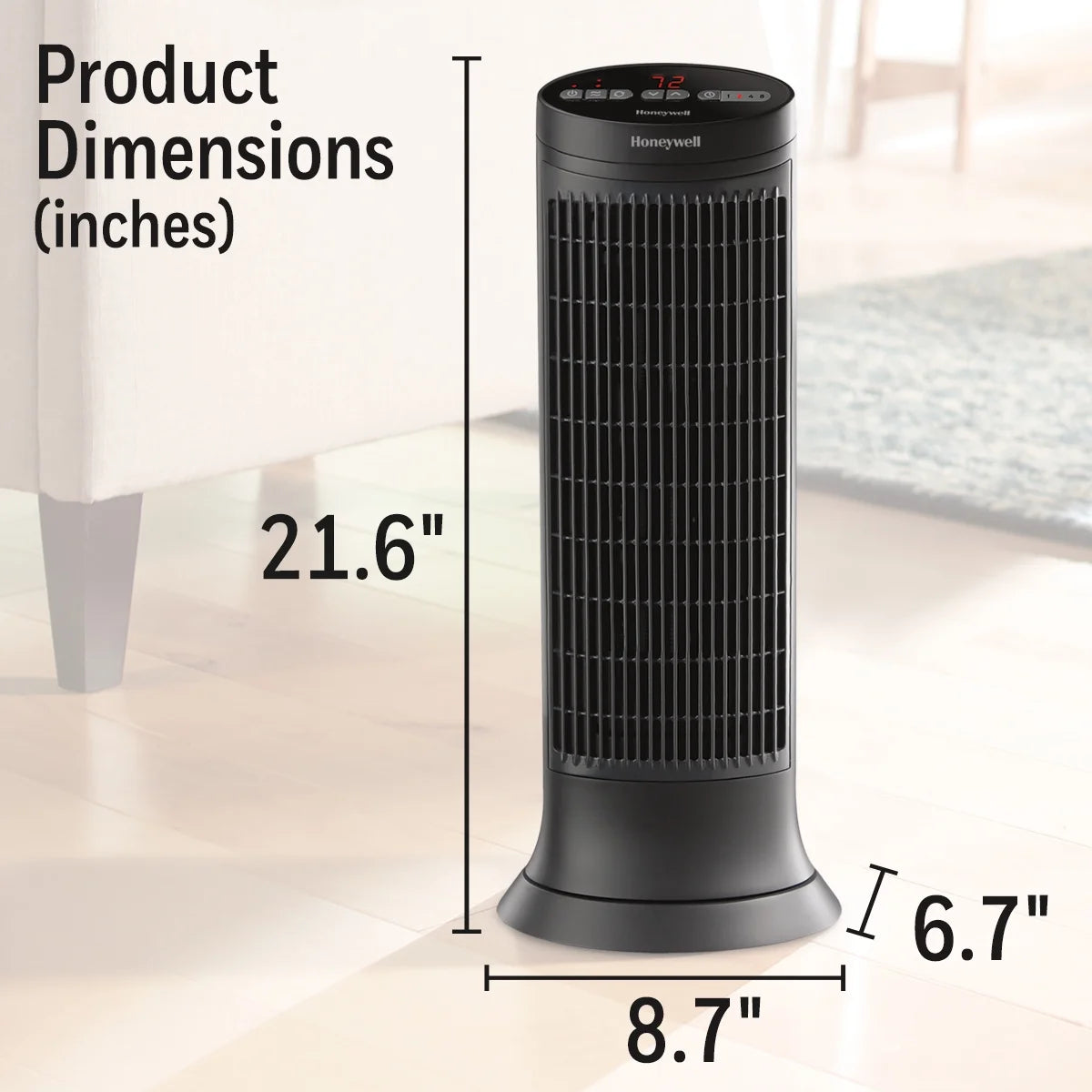 Honeywell Digital Ceramic Tower Portable Heater, New, Grey, HCE322V