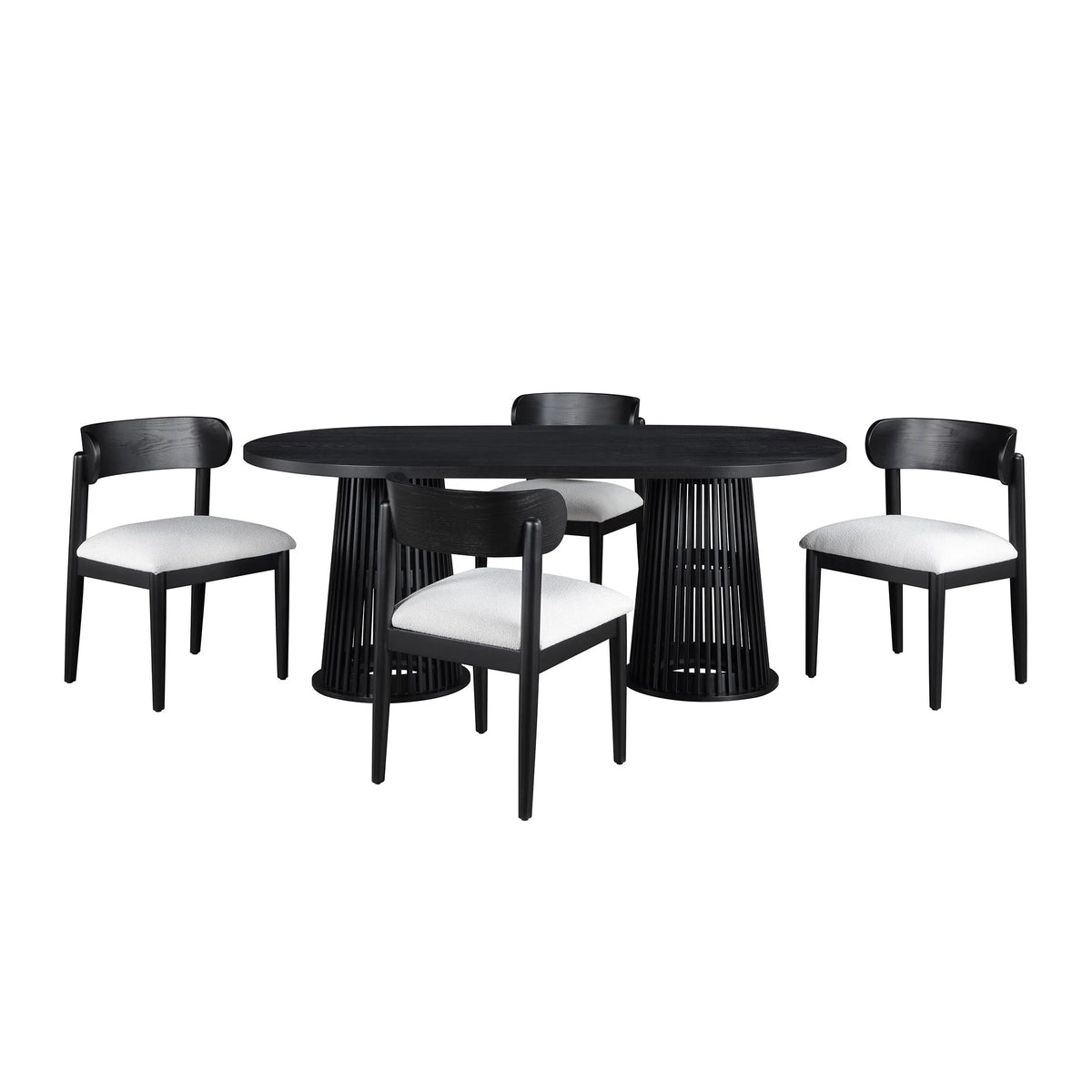 Beautiful by Drew Oval Dining Table, Rich Black