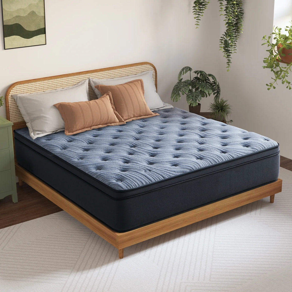Queen Mattress, JIAVA 12 inch Hybrid Mattress Medium Firm Innerspring Mattress in a Box��Queen Size Mattress