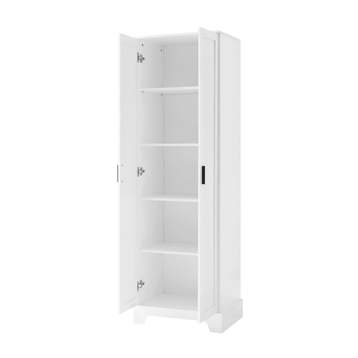 Urli Modern Double Door Storage Cabinet with Adjustable Shelves, Black