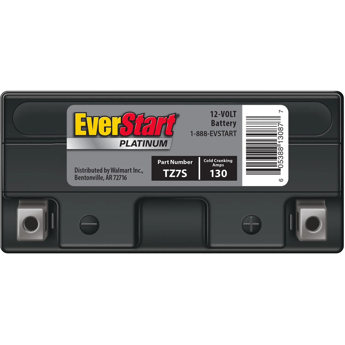 EverStart Platinum AGM Power Sport Battery, Group Size TZ7S 12 Volt, 130 CCA